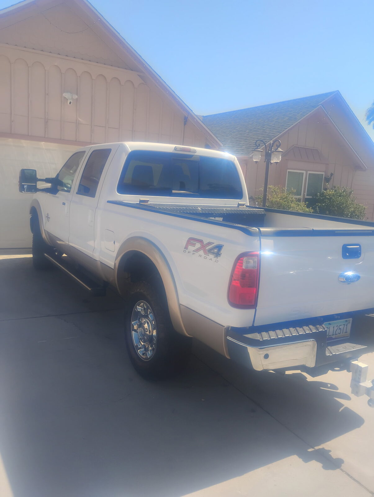 Foam wash on a vehicle at a Tucson job site